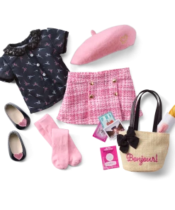 American Girl World Traveler In France & French Souvenir Set For 18-inch Dolls Ages 6+