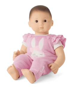 American Girl Pink Bunny Overalls Set For Bitty Baby® Dolls Ages 18m+