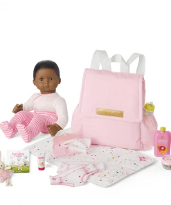 American Girl Bitty Baby® Doll #1 In Pretty Pink + Bunny, Book & Diaper Bag