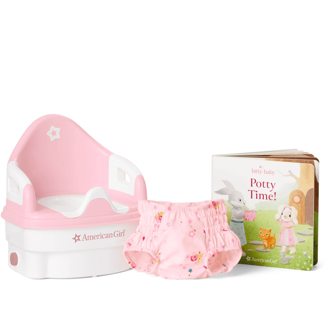 American Girl Bitty's™ Let's Go Potty Set Ages 18m+ 3 American Girl Bitty's™ Let's Go Potty Set Ages 18m+