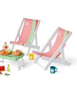 American Girl Get Outside Camp Table & Chairs Set