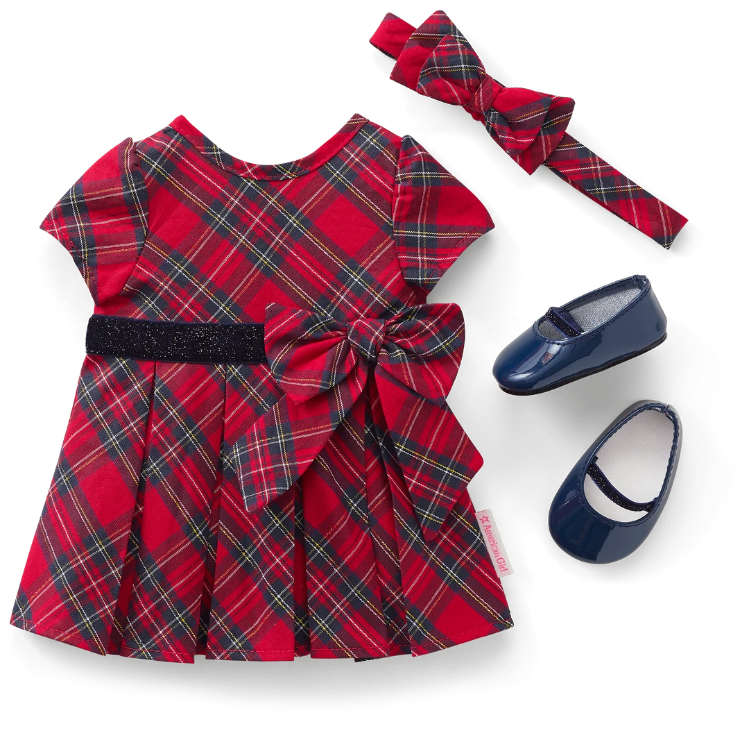 American Girl Ages 18m+ Pretty Plaid Christmas Dress For Bitty Baby® Dolls 4 American Girl Ages 18m+ Pretty Plaid Christmas Dress For Bitty Baby® Dolls
