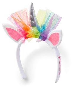 American Girl Rainbow Unicorn Headband Ages 6+