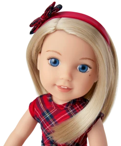 American Girl Ages 4+ Pretty Plaid Christmas Dress For WellieWishers™ Dolls 10 American Girl Ages 4+ Pretty Plaid Christmas Dress For WellieWishers™ Dolls