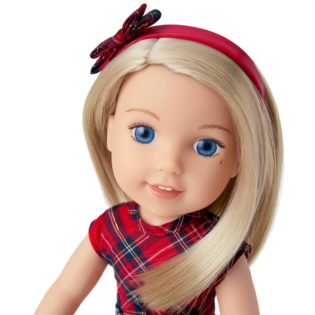 American Girl Ages 4+ Pretty Plaid Christmas Dress For WellieWishers™ Dolls 6 American Girl Ages 4+ Pretty Plaid Christmas Dress For WellieWishers™ Dolls