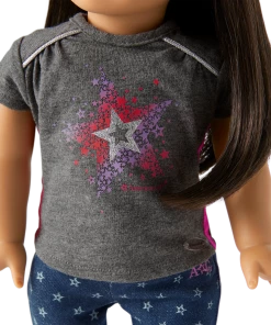 American Girl Star Bright Tee For Girls & 18-inch Dolls