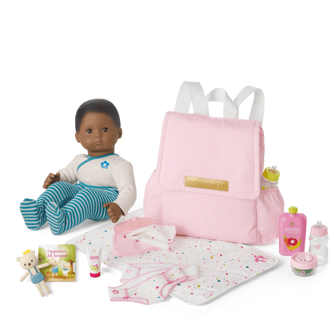 American Girl Bitty Baby® Doll #1 In Soft Blue + Bear, Book & Diaper Bag 3 American Girl Bitty Baby® Doll #1 In Soft Blue + Bear, Book & Diaper Bag