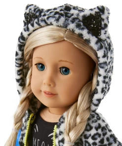 American Girl Ages 6+ Snow Leopard Hoodie For 18-inch Dolls