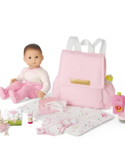 American Girl Bitty Baby® Doll #2 In Pretty Pink + Bunny, Book & Diaper Bag
