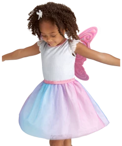 American Girl Colorful Butterfly Dress & Wings For Girls