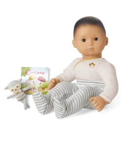 American Girl Bitty Baby® Doll #4 In Cloud Gray + Lamb Friend & Board Book