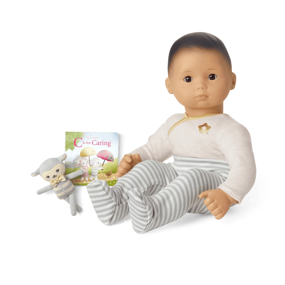 American Girl Bitty Baby® Doll #4 In Cloud Gray + Lamb Friend & Board Book 3 American Girl Bitty Baby® Doll #4 In Cloud Gray + Lamb Friend & Board Book