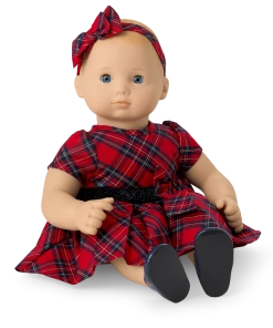 American Girl Ages 18m+ Pretty Plaid Christmas Dress For Bitty Baby® Dolls & Little Girls
