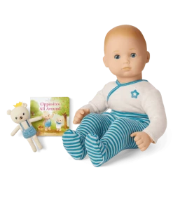 American Girl Bitty Baby® Doll #3 In Soft Blue + Bear Friend & Board Book