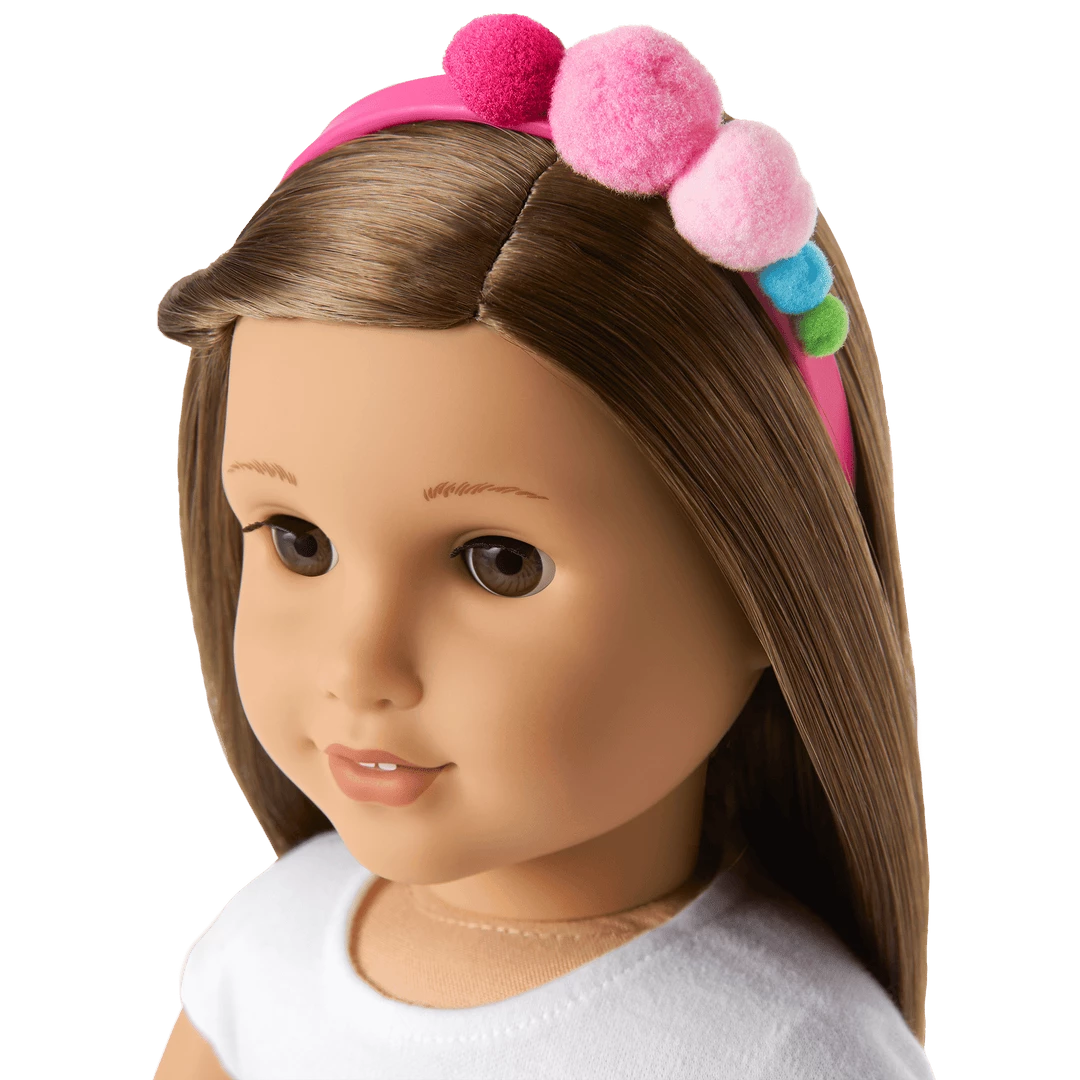 American Girl Plenty Of Poms Headband For 18-inch Dolls 3 American Girl Plenty Of Poms Headband For 18-inch Dolls