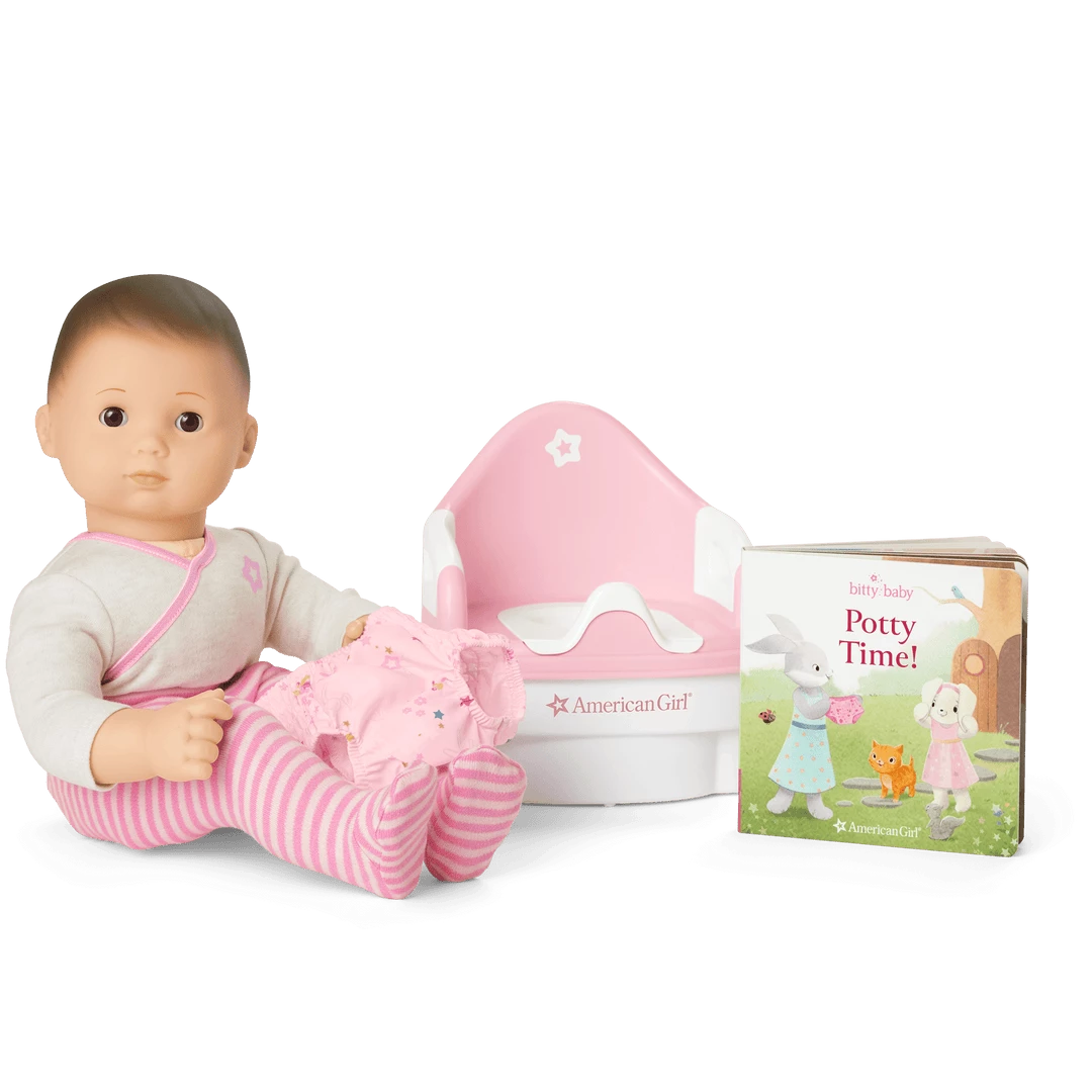 American Girl Bitty's™ Let's Go Potty Set Ages 18m+ 7 American Girl Bitty's™ Let's Go Potty Set Ages 18m+