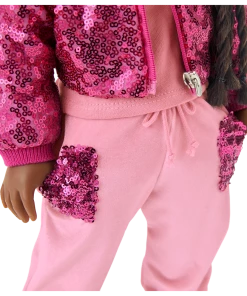 American Girl Makena’s™ Pink Puffer & Joggers Outfit For 18-inch Dolls Ages 8+