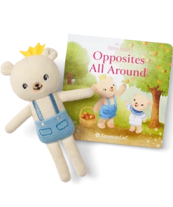 American Girl Bitty Baby® Doll #1 In Soft Blue + Bear, Book & Diaper Bag 12 American Girl Bitty Baby® Doll #1 In Soft Blue + Bear, Book & Diaper Bag