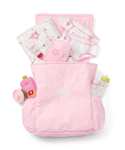 American Girl All Dolls Bitty Baby® Doll #5 In Pretty Pink + Bunny, Book & Diaper Bag