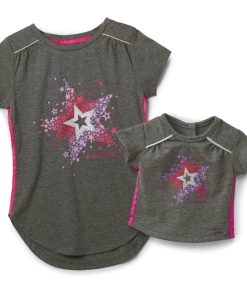 American Girl Star Bright Tee For Girls & 18-inch Dolls