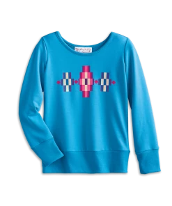 American Girl Ages 8+ Blue Patterned Pajamas For Girls