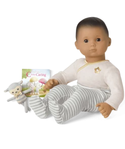American Girl Bitty Baby® Doll #5 In Cloud Gray + Lamb Friend & Board Book Ages 18m+