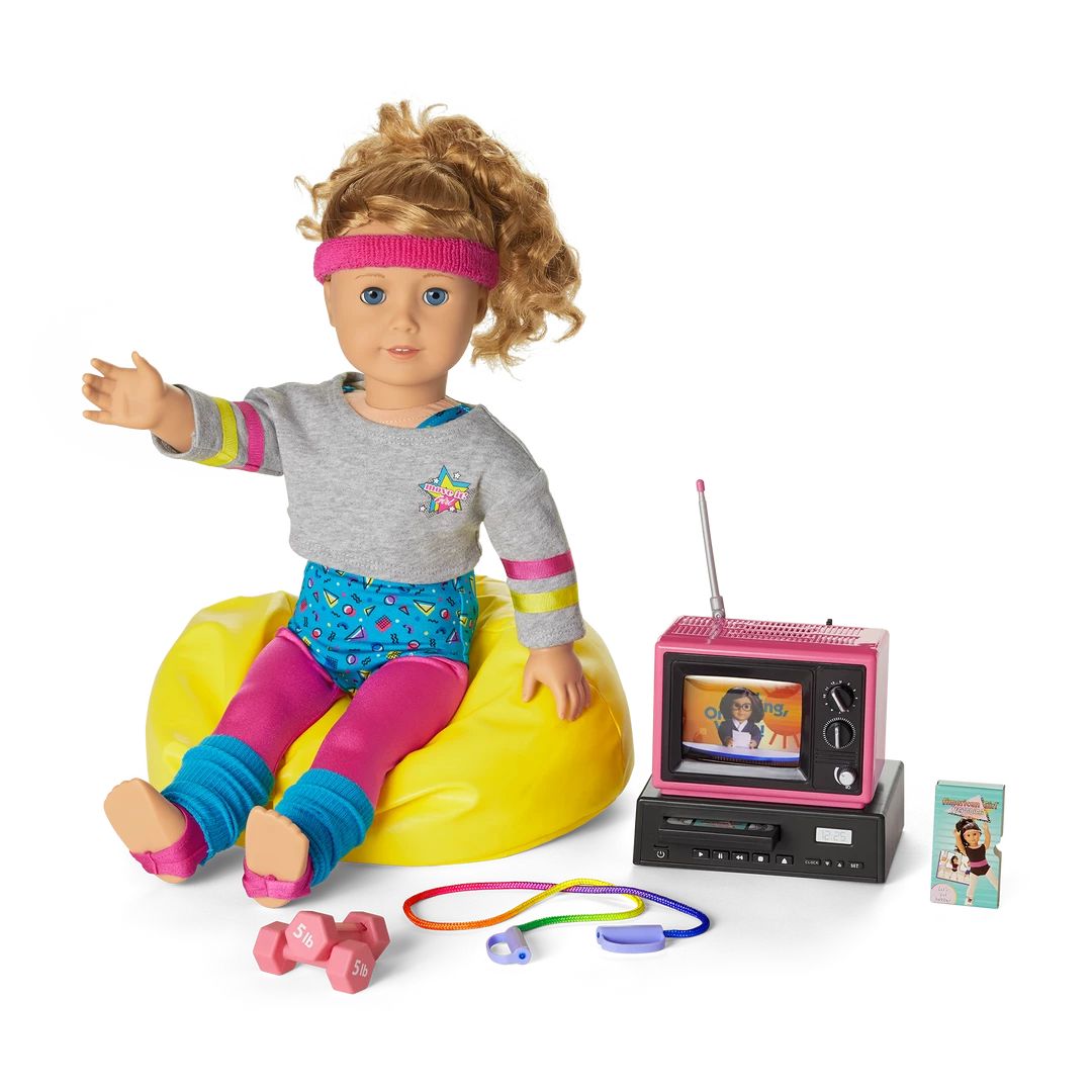 American Girl Courtney's™ TV, Fitness Accessories & Fitness Outfit Ages 8+ 3 American Girl Courtney's™ TV, Fitness Accessories & Fitness Outfit Ages 8+